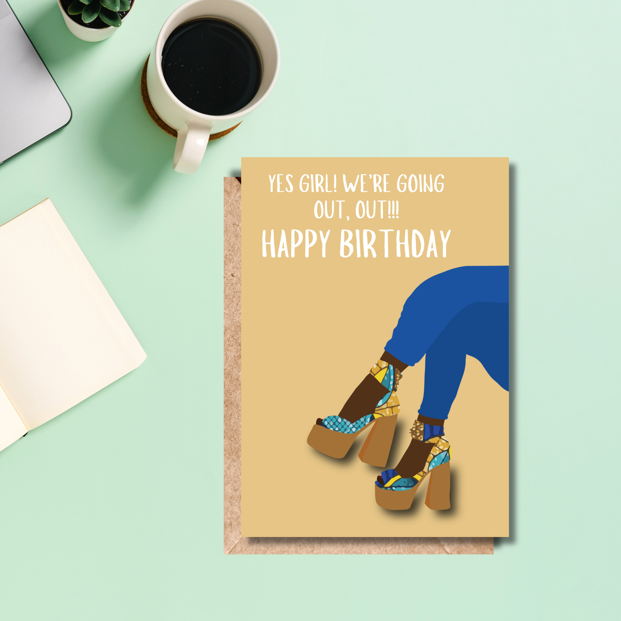 Going Out Out | Vibes & Wishes Collection - AfroTouch Design Birthday Card