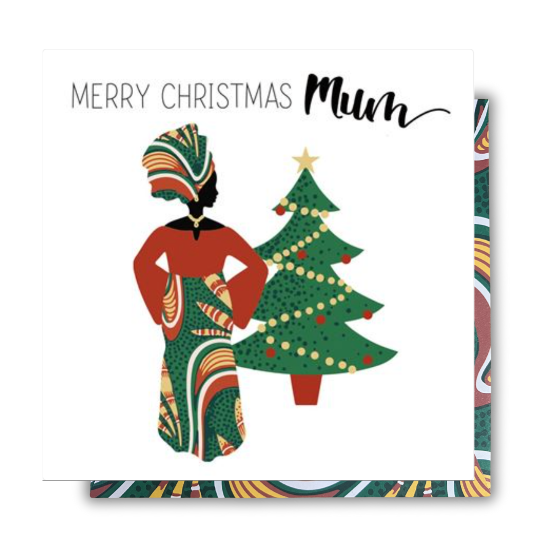 Merry Christmas Mum| Christmas Card | AfroTouch Kindred Collection