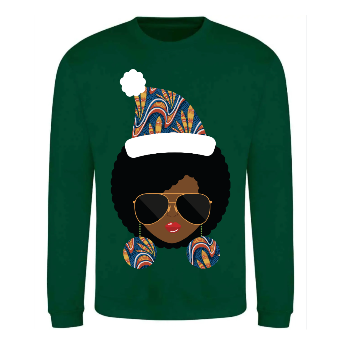 Afrocentric Christmas Sweatshirt for Woman | AfroTouch Design