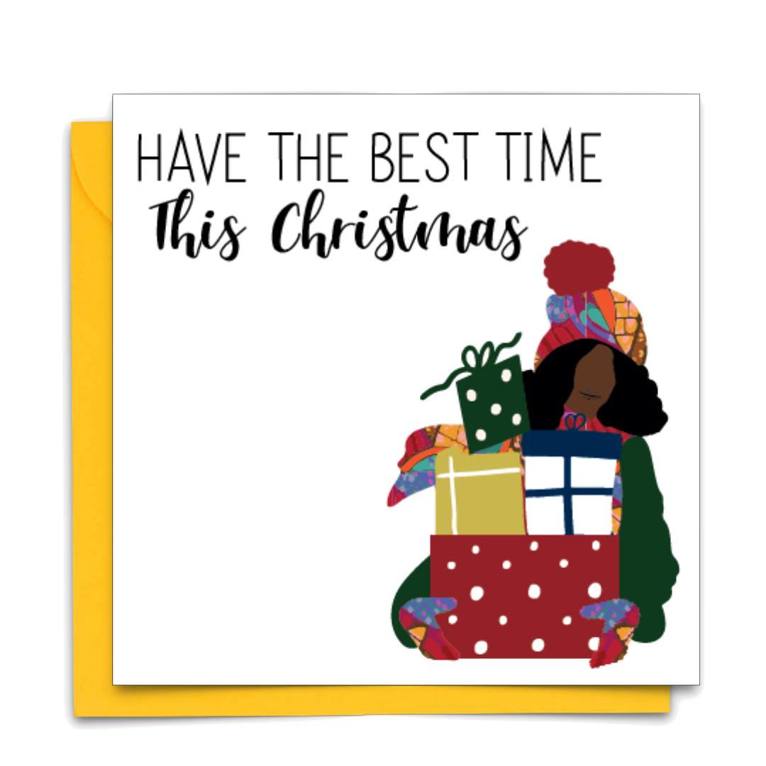 Gifts One | Christmas Card | by AfroTouch Design
