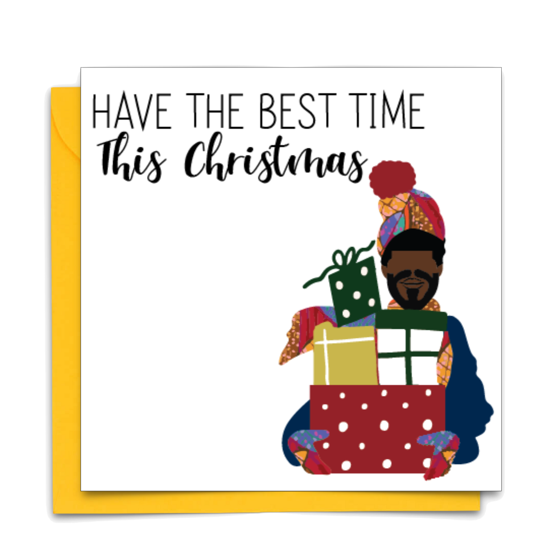 Gifts Two | Christmas Card | by AfroTouch Design