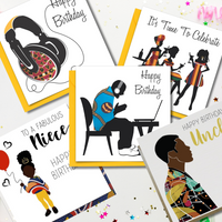 AfroTouch Birthday Cards Bundle of 10