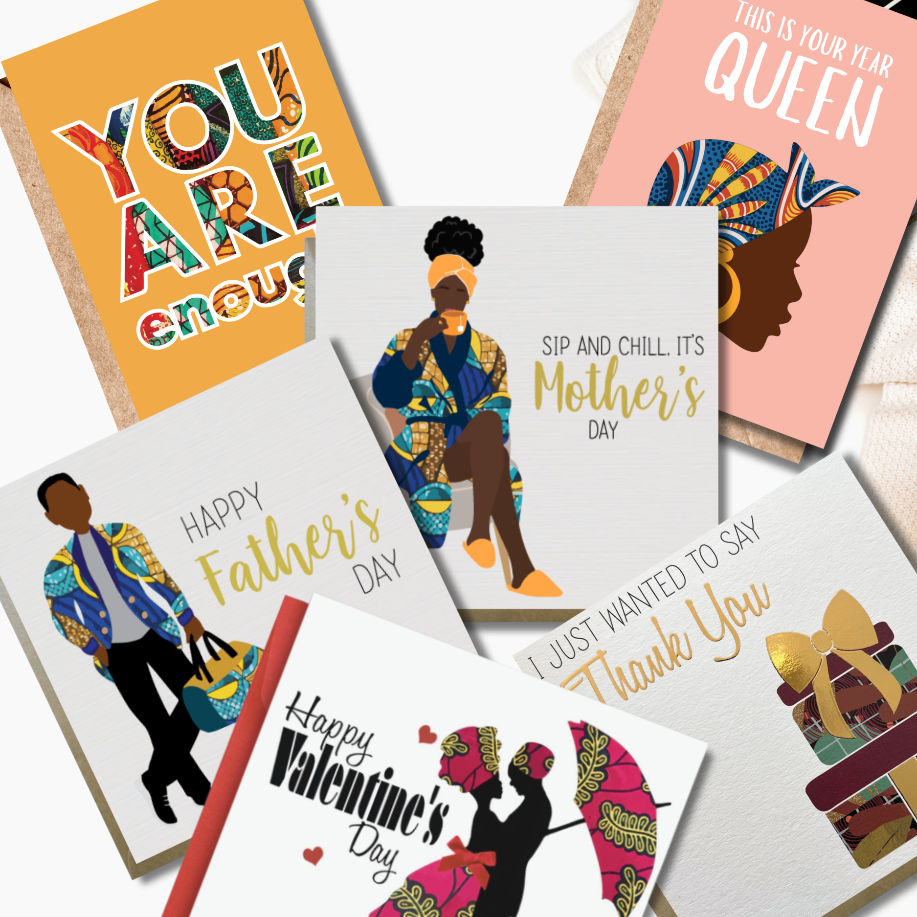 AfroTouch Greeting Cards Bundle of 10