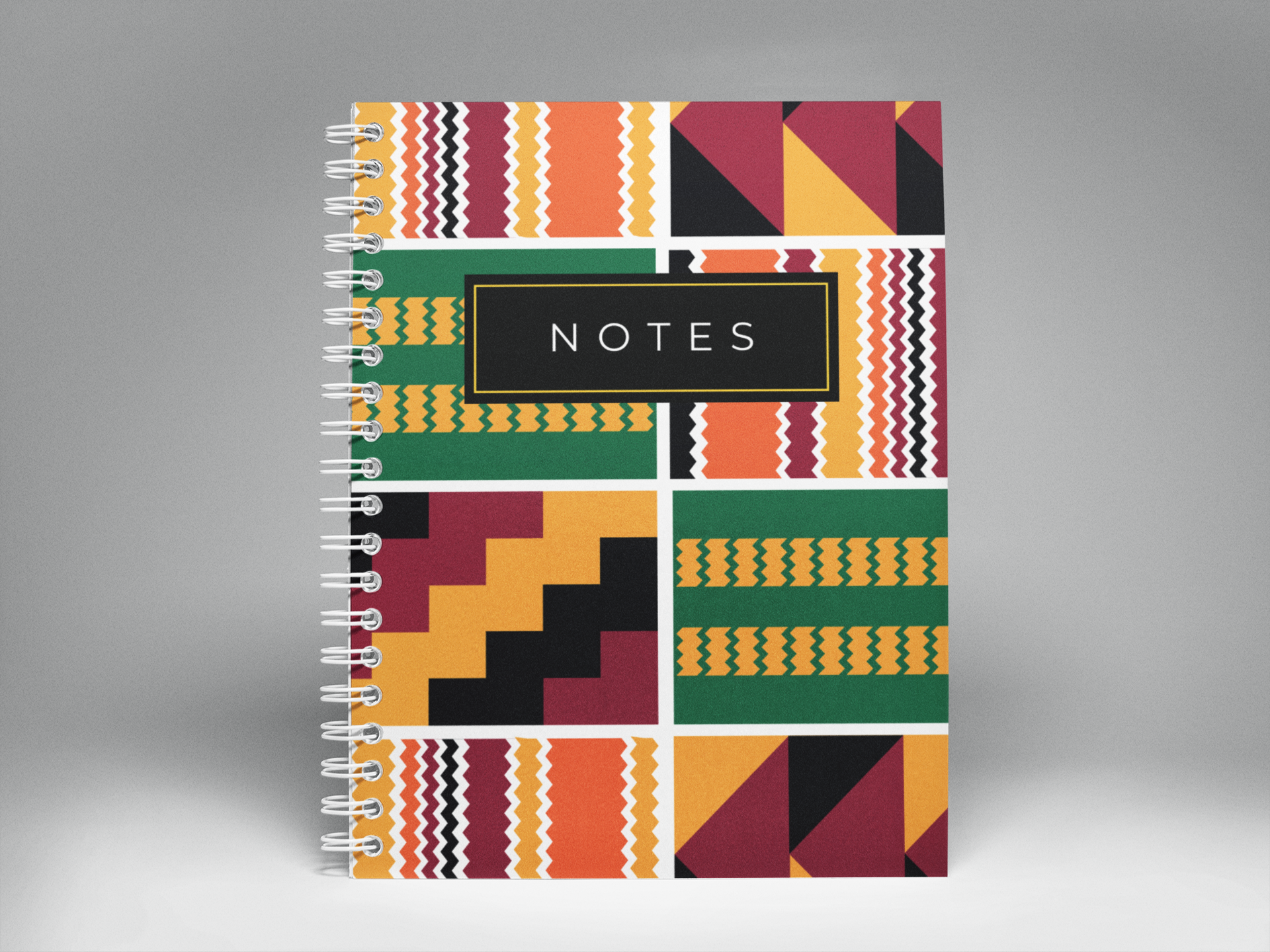 Afrocentric Kente Pattern Notebooks | AfroTouch Design