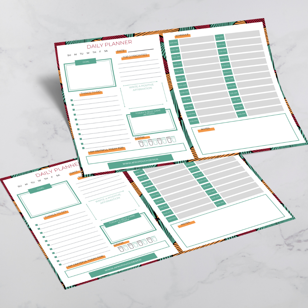 Clarity & Focus Digital Planning Sheet | AfroTouch Design
