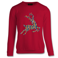 Diverse Christmas sweatshirt Jumper with digital African print and ethnic design fabric