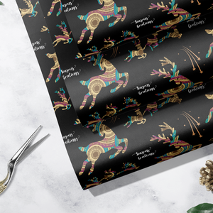 Christmas Reindeer Gift Wrap | AfroTouch Design