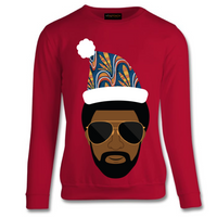 Diverse Christmas sweatshirt Jumper with digital African print and ethnic design fabric