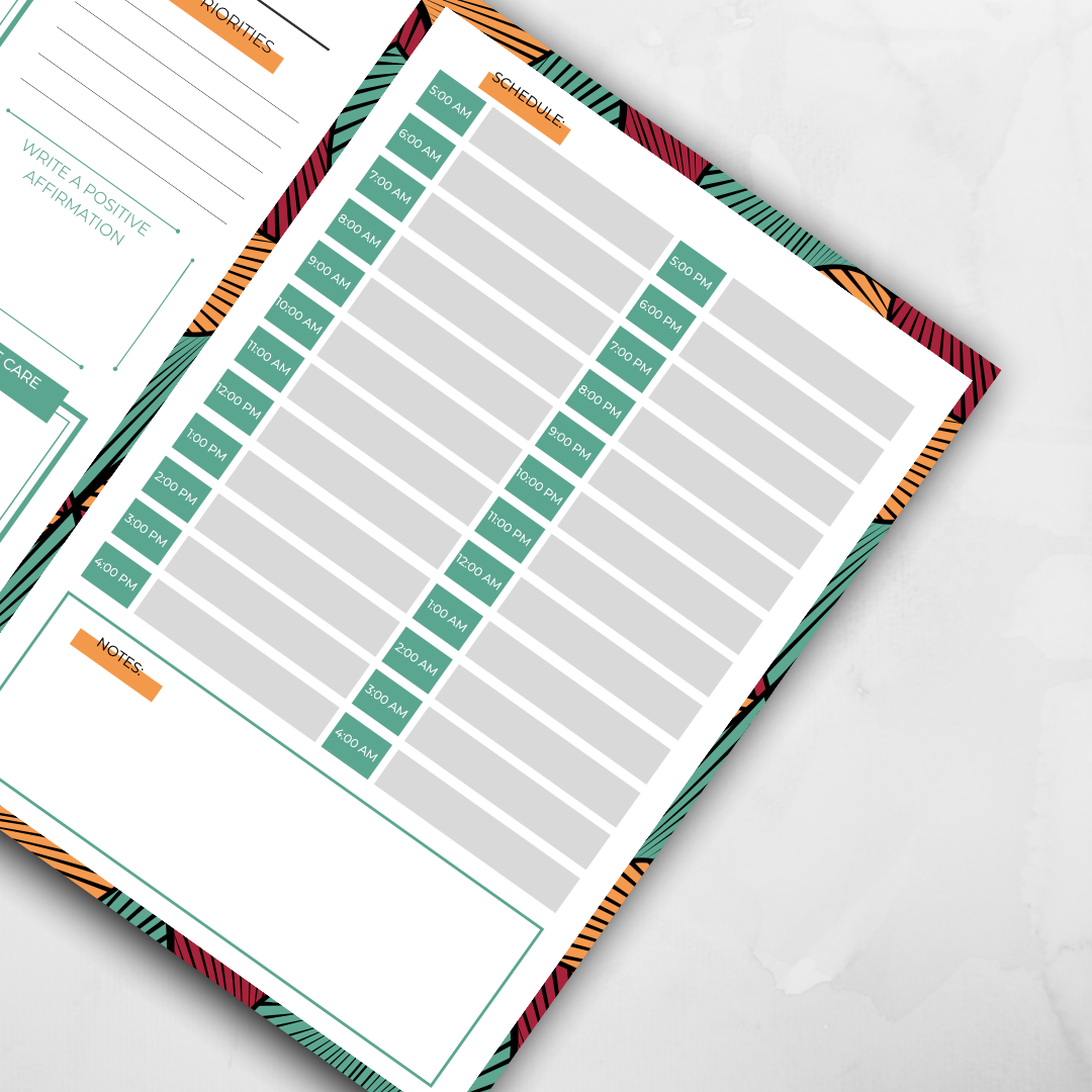Clarity & Focus Digital Planning Sheet | AfroTouch Design