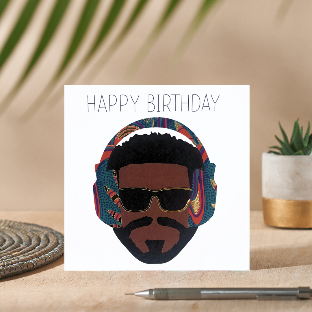 Music Man Vibe | Vibrance Collection - AfroTouch Design Birthday Card