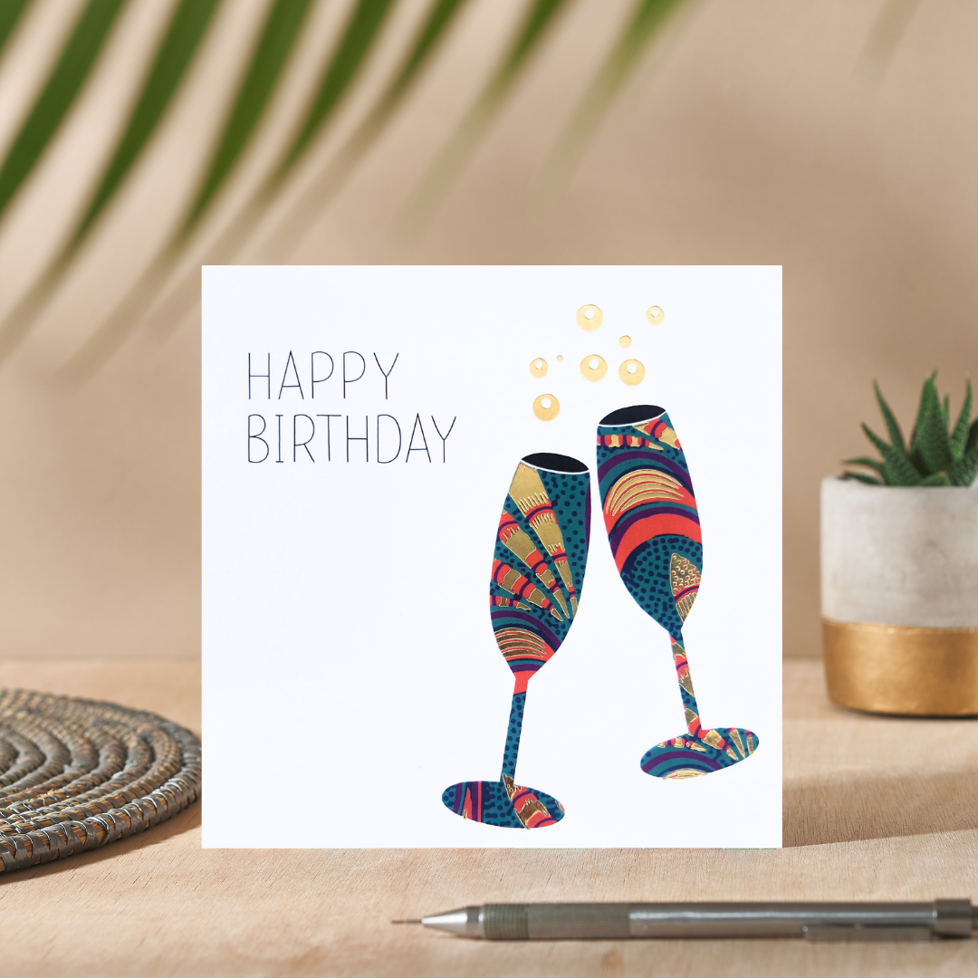 Cheers Vibe | Vibrance Collection - AfroTouch Design Birthday Card
