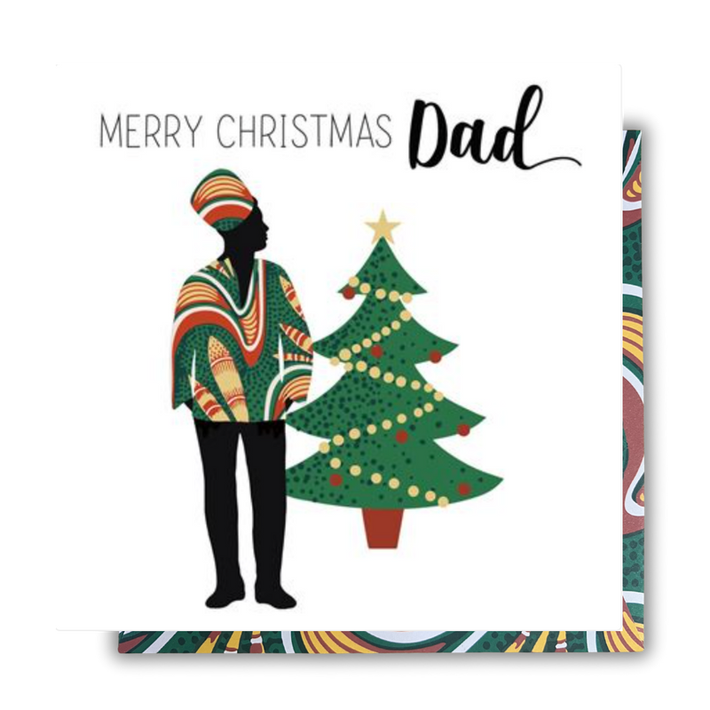 Merry Christmas Dad | Christmas Card | AfroTouch Kindred Collection