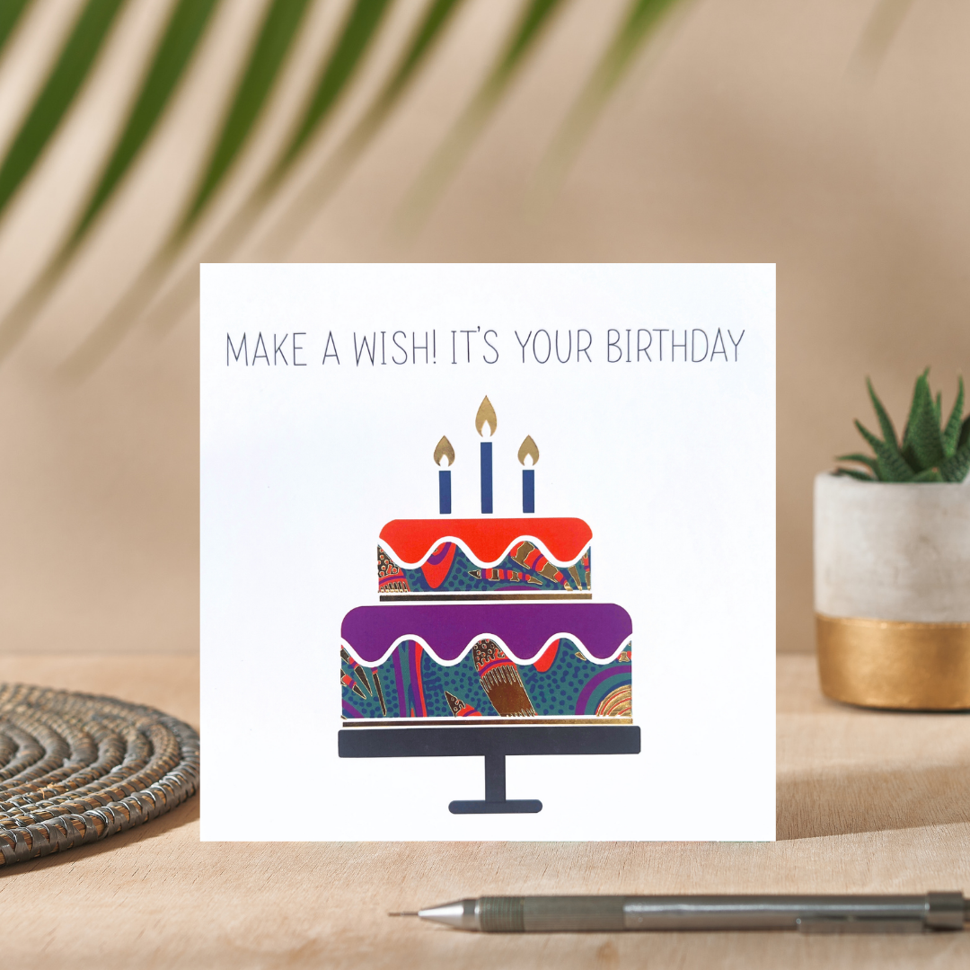 Cake Vibe | Vibrance Collection - AfroTouch Design Birthday Card
