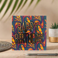 Happy Birthday Vibe | Vibrance Collection - AfroTouch Design Birthday Card