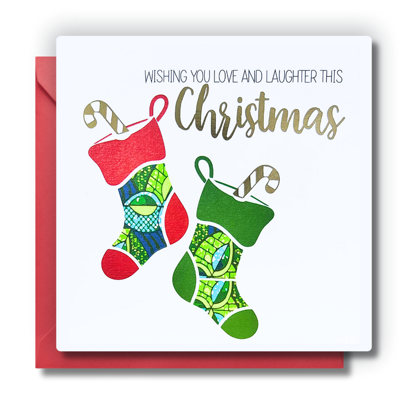 Love & Laughter | Christmas Card | Cosy Christmas Collection by Afrotouch Design