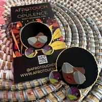 Opulence Brown Skin Girl Enamel Pin