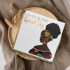 Black girl greeting card from AfroTouch Design with Gold foil lettering