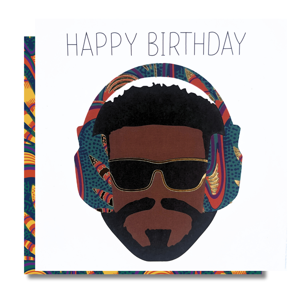 Music Man Vibe | Vibrance Collection - AfroTouch Design Birthday Card