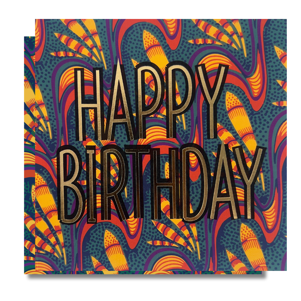 Happy Birthday Vibe | Vibrance Collection - AfroTouch Design Birthday Card