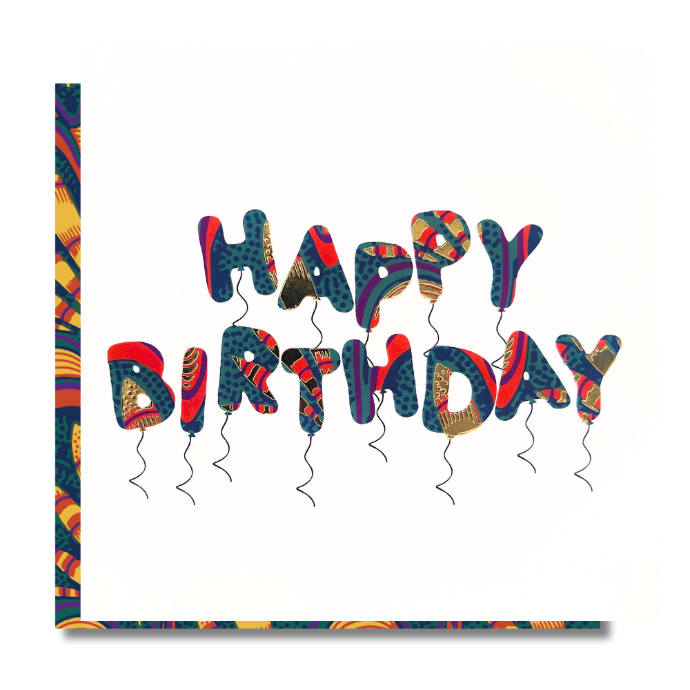 HB Balloons Vibe | Vibrance Collection - AfroTouch Design Birthday Card