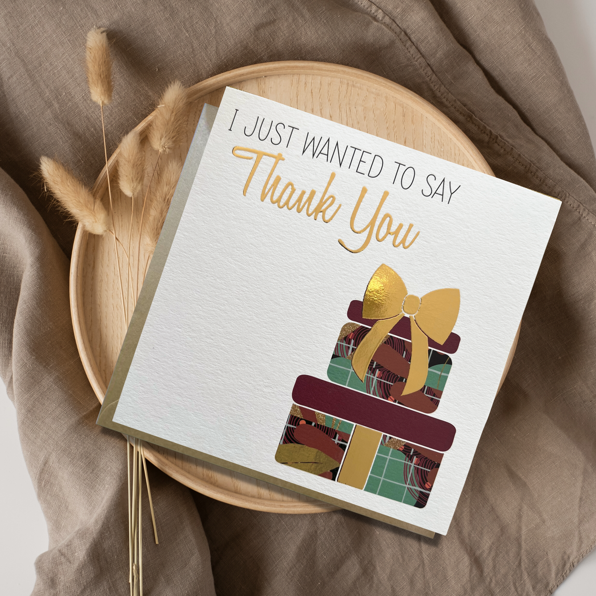 Diverse Thank you card from AfroTouch Design with Gold foil lettering