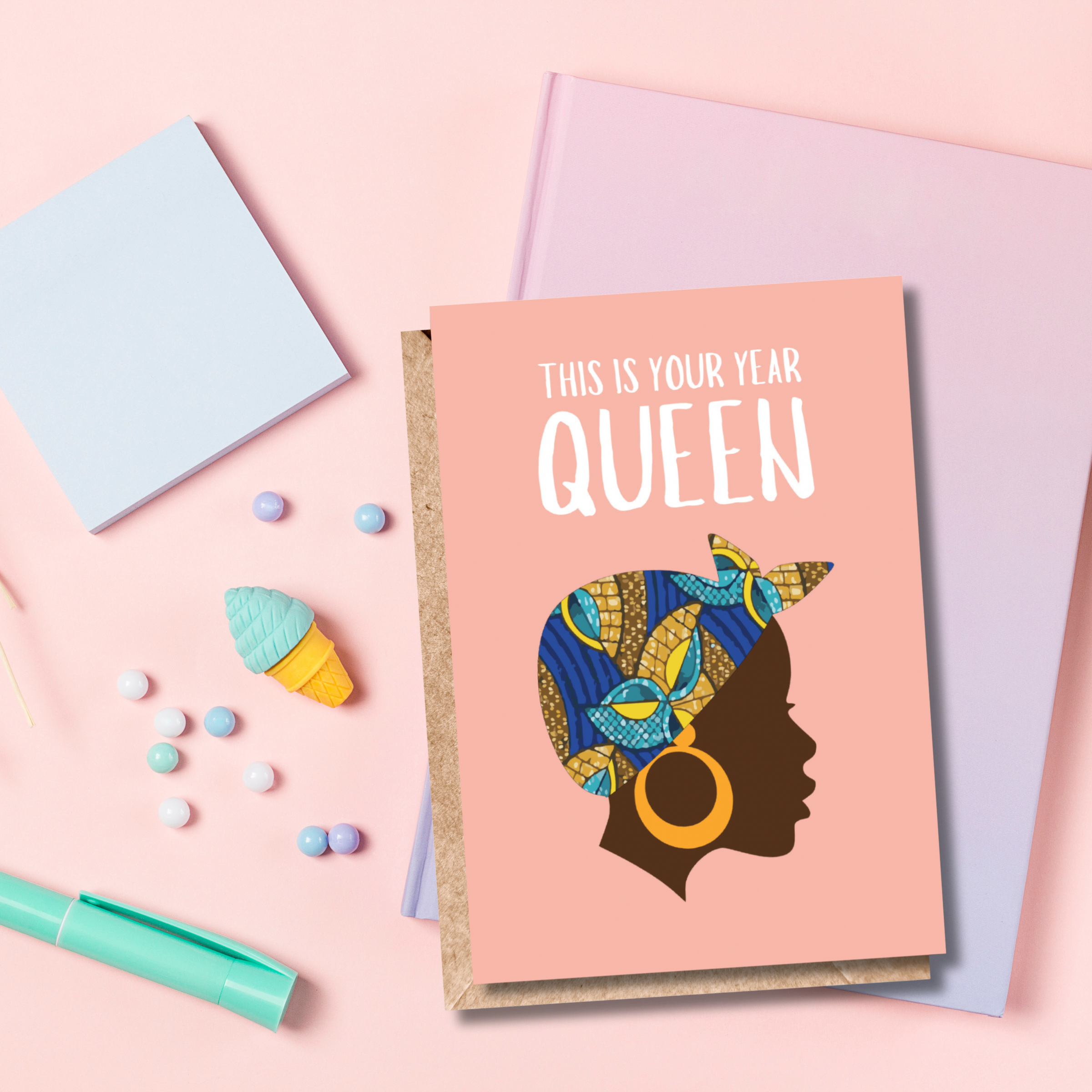 Your Year | Vibes & Wishes Collection- AfroTouch Design Birthday Card