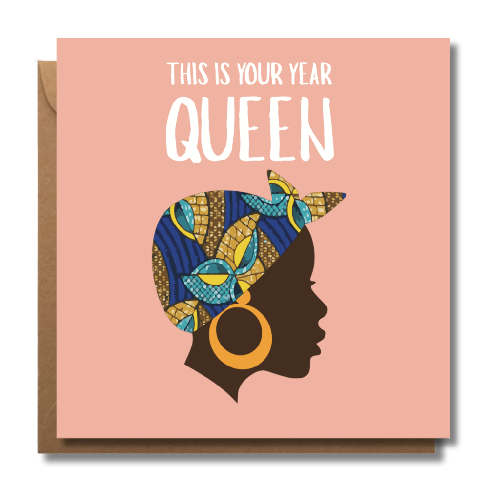 Your Year | Vibes & Wishes Collection- AfroTouch Design Birthday Card