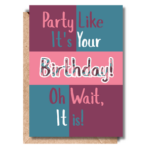 Partytime Pink | Worldly - AfroTouch Design Birthday Card