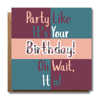 Partytime Pink | Vibes & Wishes Collection - AfroTouch Design Birthday Card