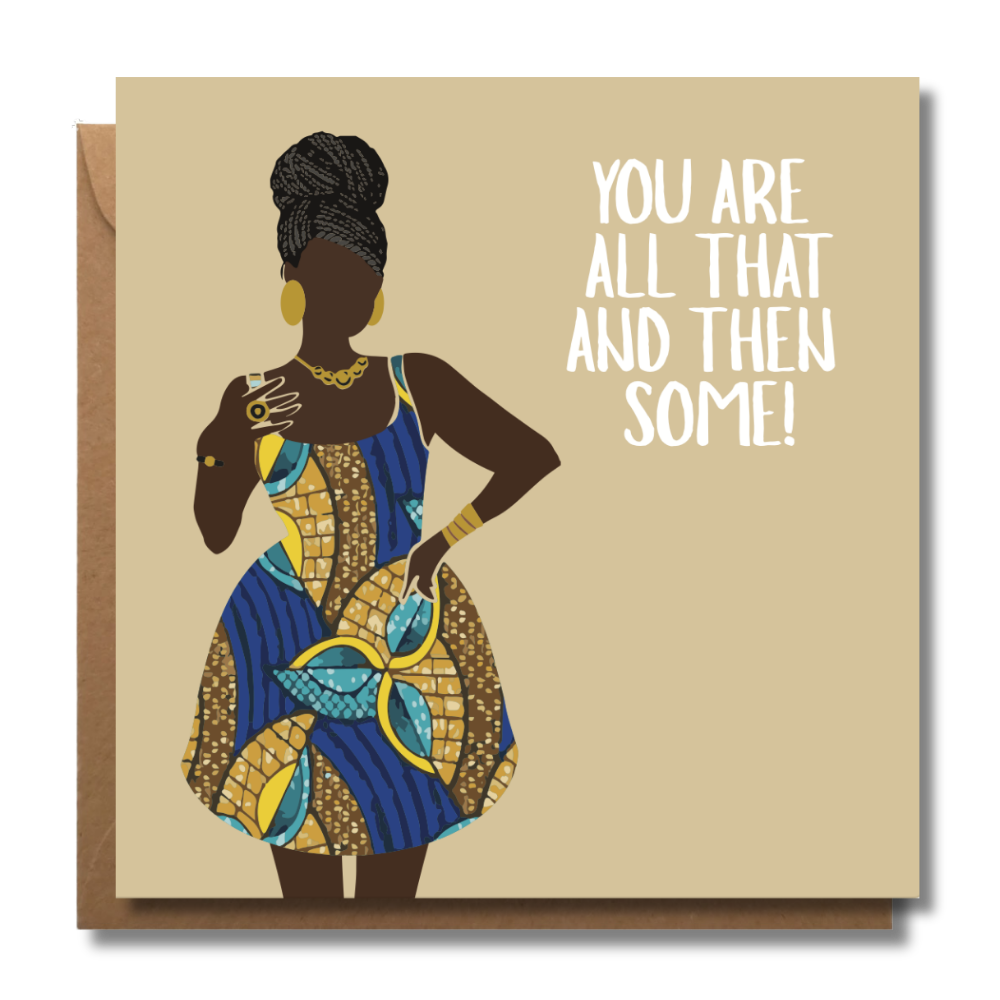 All That | Vibes & Wishes Collection - AfroTouch Design Birthday Card