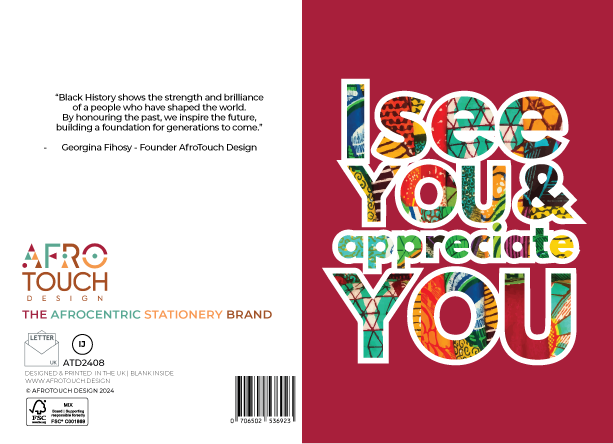 I See You | Culture & Pride - AfroTouch Design Black History Month Card