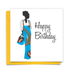 Diverse Ethnic Black African Birthday Cards with  wax print fabric