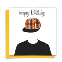 Diverse Ethnic Black African Birthday Cards with  wax print fabric