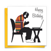 Diverse Ethnic Black African Birthday Cards with  wax print fabric