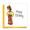 Diverse Ethnic Black African Birthday Cards with  wax print fabric