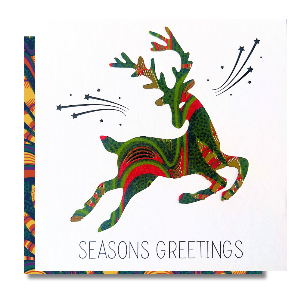 Seasons Greetings | Wrapped in Wonder Collection - AfroTouch Design Christmas Card
