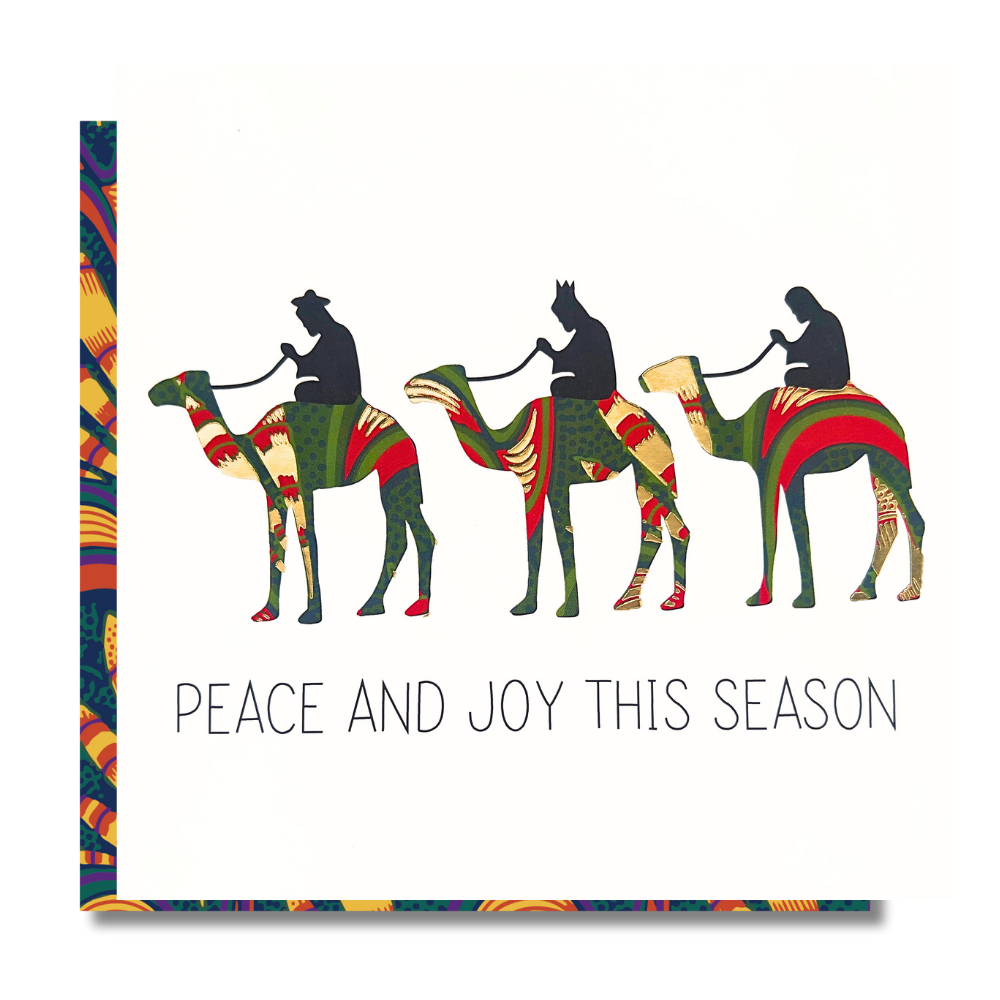 Peace and Joy | Wrapped in Wonder Collection - AfroTouch Design Christmas Card