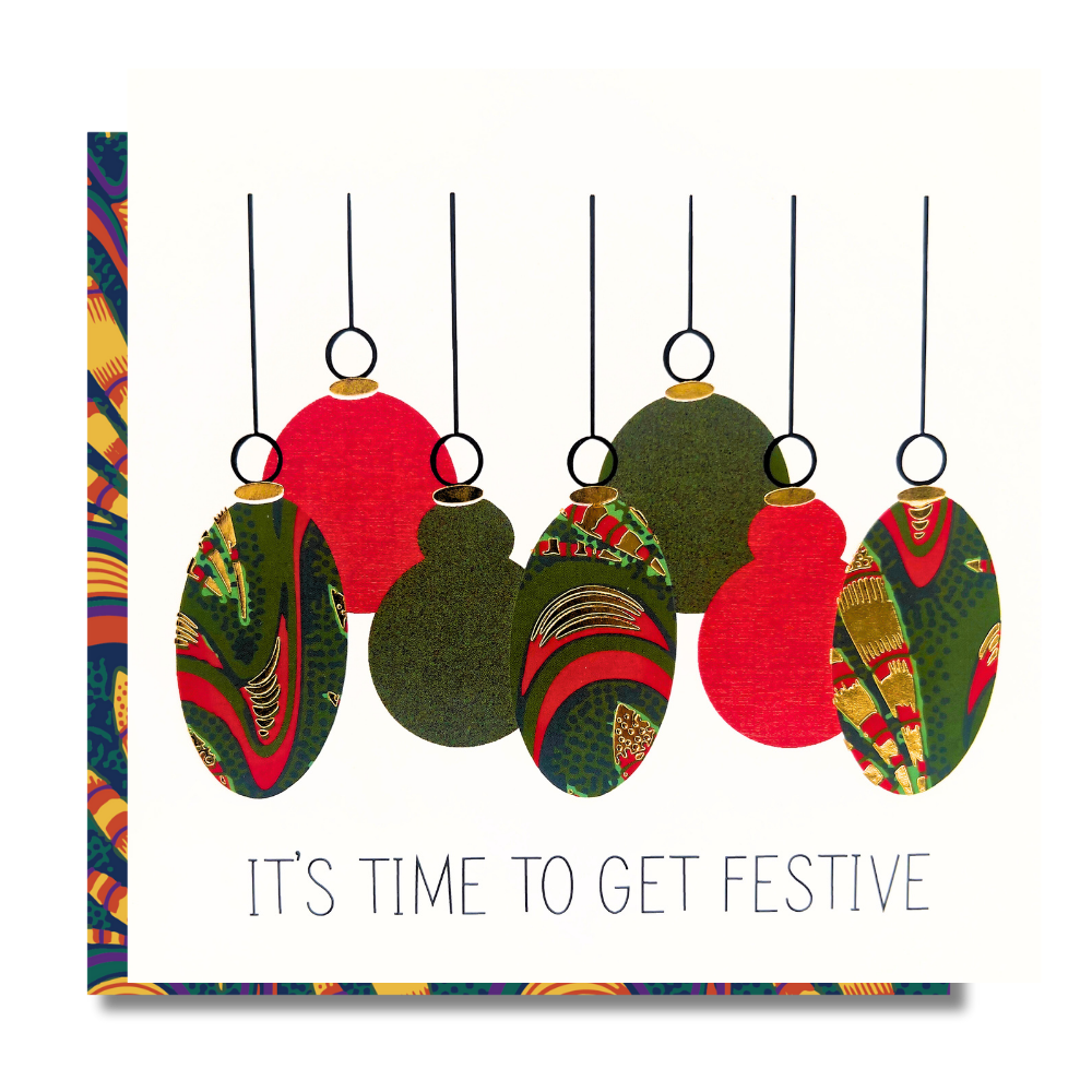 Time to get festive | Wrapped in Wonder Collection - AfroTouch Design Christmas Card