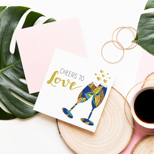 Cheers to love 2 | Valentine's Day | Season by AfroTouch Design