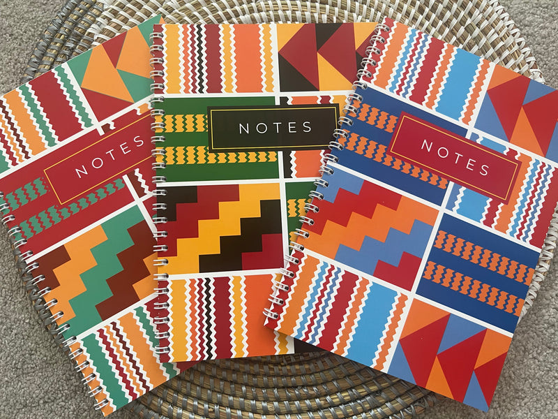 Afrocentric Kente Pattern Notebooks | AfroTouch Design