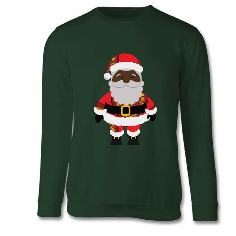 Afrocentric Christmas Sweatshirt Santa - Unisex | AfroTouch Design