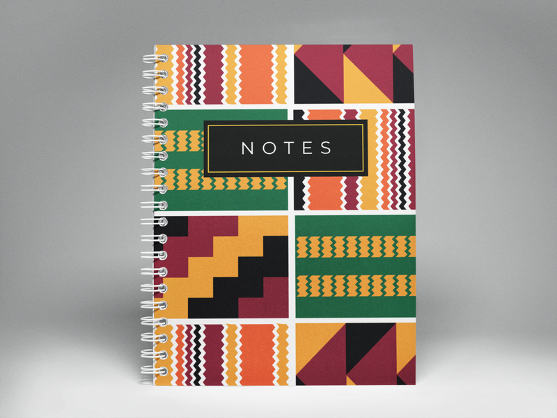 Afrocentric Kente Pattern Notebooks | AfroTouch Design