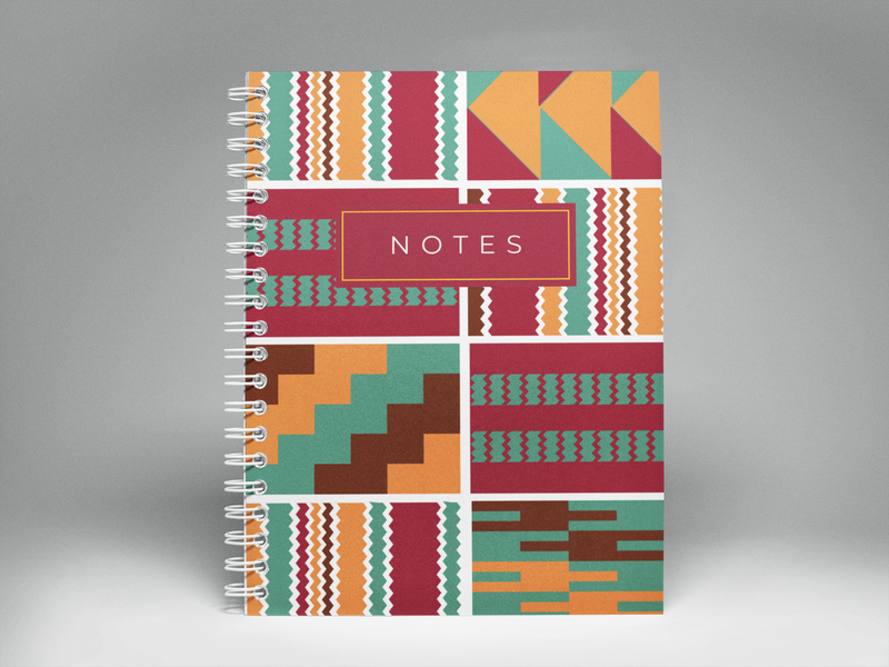 Set of 3 Afrocentric Patterned Notebooks | AfroTouch Design