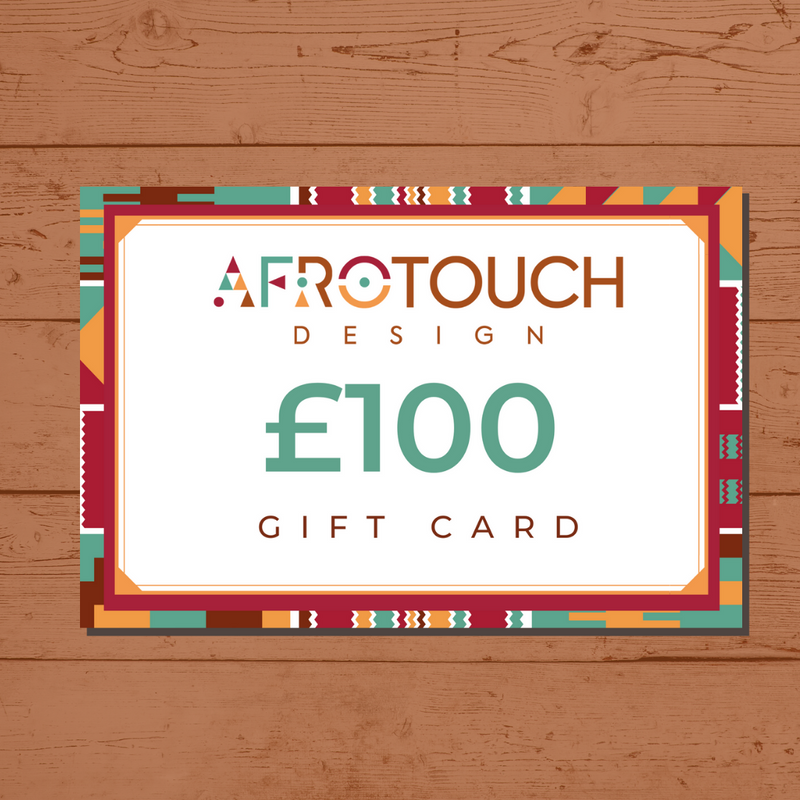 Afrotouch Design Gift Card Voucher to buy African Ethnic Greeting Cards and Diverse Stationery and Gift items