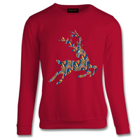 Diverse Christmas sweatshirt Jumper with digital African print and ethnic design fabric 