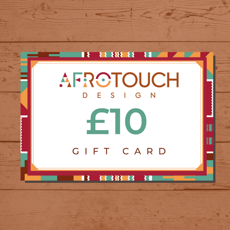 Afrotouch Design Gift Card Voucher to buy African Ethnic Greeting Cards and Diverse Stationery and Gift items