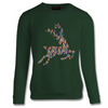 Diverse Christmas sweatshirt Jumper with digital African print and ethnic design fabric 