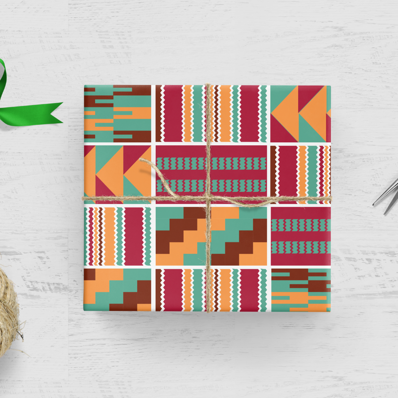 Kente Twist Gift Wrap