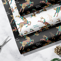 Christmas Reindeer Gift Wrap | AfroTouch Design