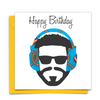 Diverse Ethnic Black African Birthday Cards with  wax print headphones